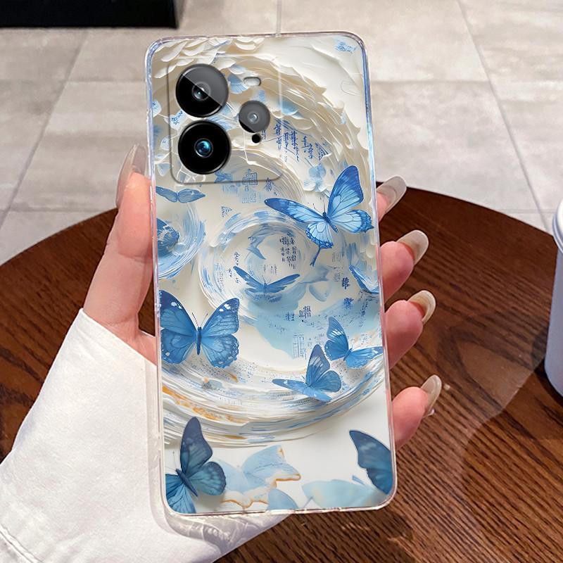 Jelly Casing For Realme GT 7 Pro / GT 7 / GT 7T Fundas Clear Silicone Soft TPU Back Cover Cute Cat Rabbit Heart Protective Case