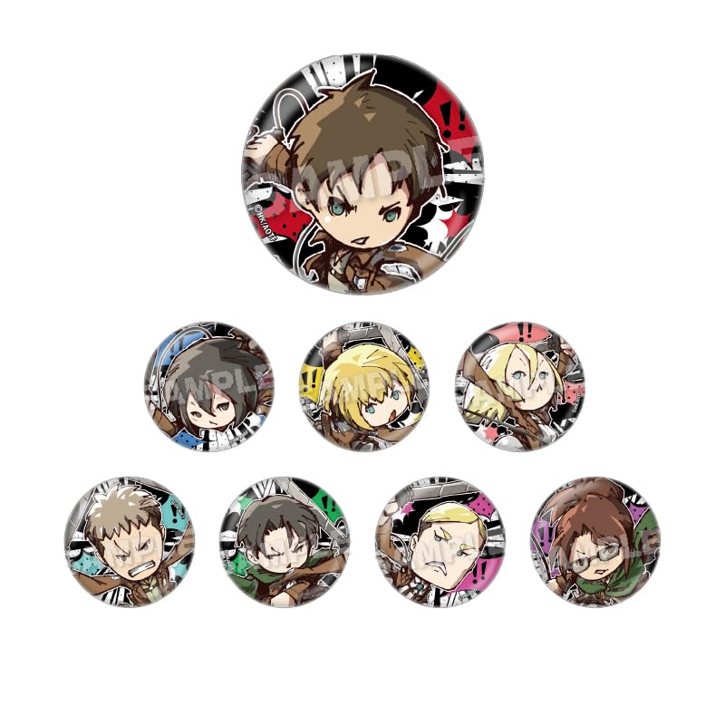

Attack on Titan Trading Can Badge Mini Character Box of 8 Ver.