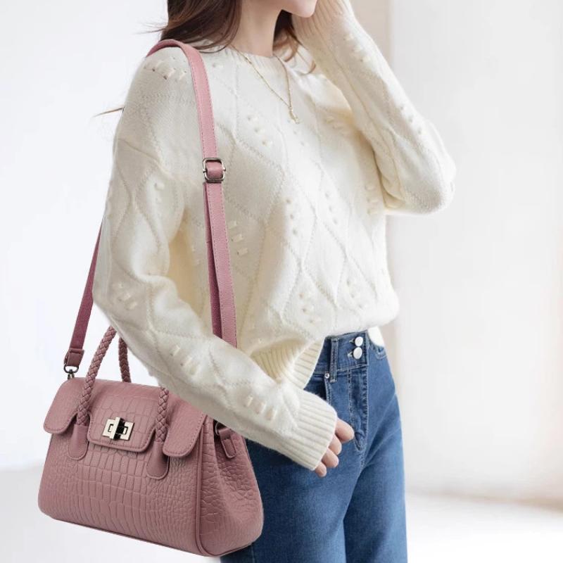 Fashion Crocodile Shoulder Bag Women High Capacity Crossbody Bag Ladies Luxury Brand Designer Leahter Handbags Commute Tote Bag