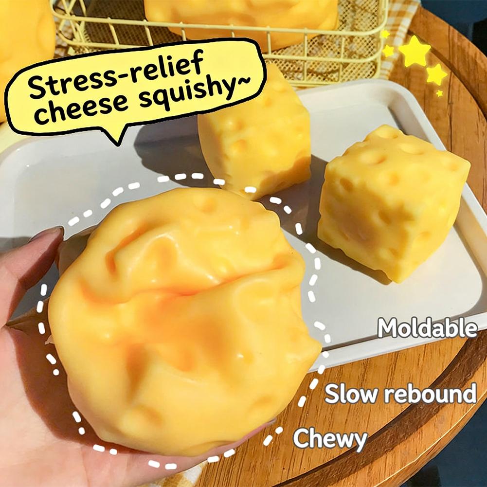 Bai Fen Bai Toys Toys Extra Large Size Cheese Fidget Toy Slow Rebound Shapeable Venting Ball Realistic Giant Squeeze For Adult Stress Relief