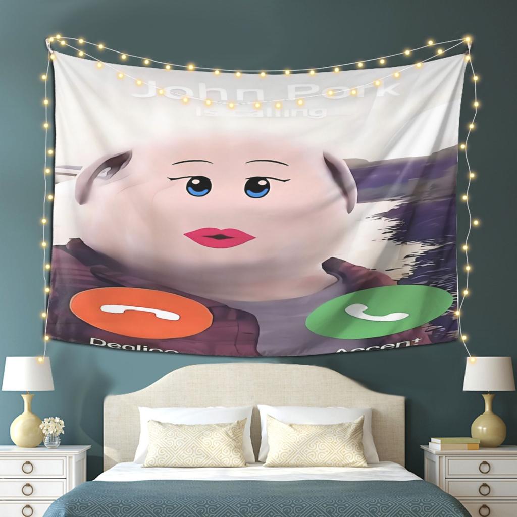Funny Phone Tapestry Network Hot Meme Pig Face People Call Printing Home Decor Room Decoration Wall Art