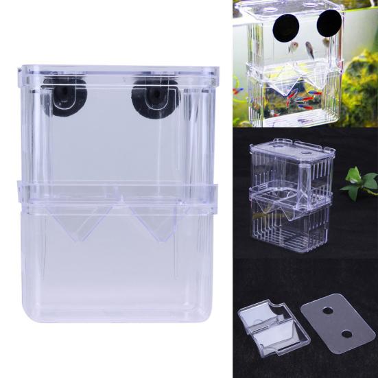 Acrylic Transparent Double Layer Aquarium Fish Breeding Isolation Box Incubator