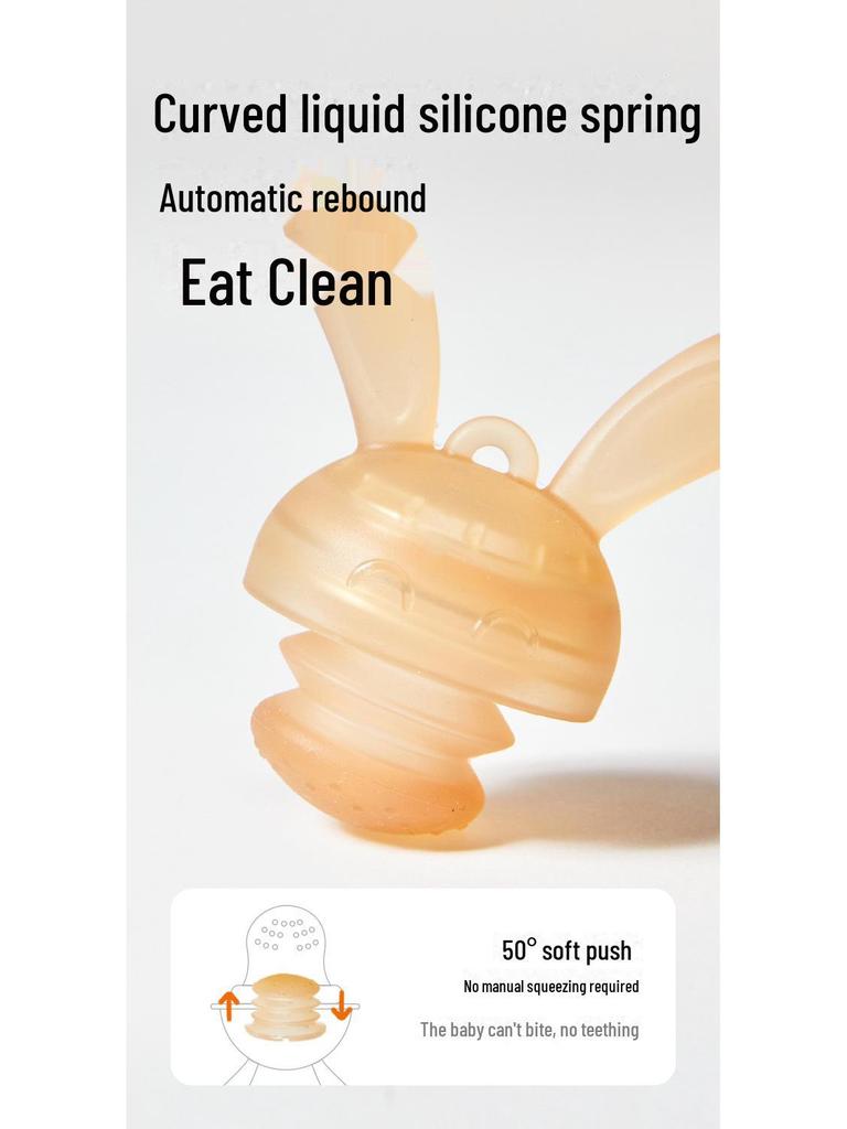 Baby Elephant Silicone Teether & Feeder: Fruit & Veggie Molar Stick