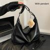 Retro PU Leather Shoulder Bag Ladies Large Capacity Underarm Bag Fashion Versatile Commuter Tote Bag For Women Gifts