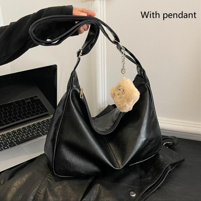 Retro PU Leather Shoulder Bag Ladies Large Capacity Underarm Bag Fashion Versatile Commuter Tote Bag For Women Gifts
