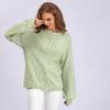 Women's Autumn Winter Knitted Pullover Sweater O-neck Full Sleeve Loose Knitwear Top Solid Color