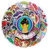 50PCS Colorful Mushroom Cartoon Stickers—Waterproof, Ideal for Suitcase, Scooter, Computer, Tablet, Water Bottle Decoration