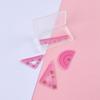 4Pcs/Set Dollhouse Simulation Learning Ruler Model Toy Mini Plastic Rulers Set Square Learning Props Children'S Learning Gifts