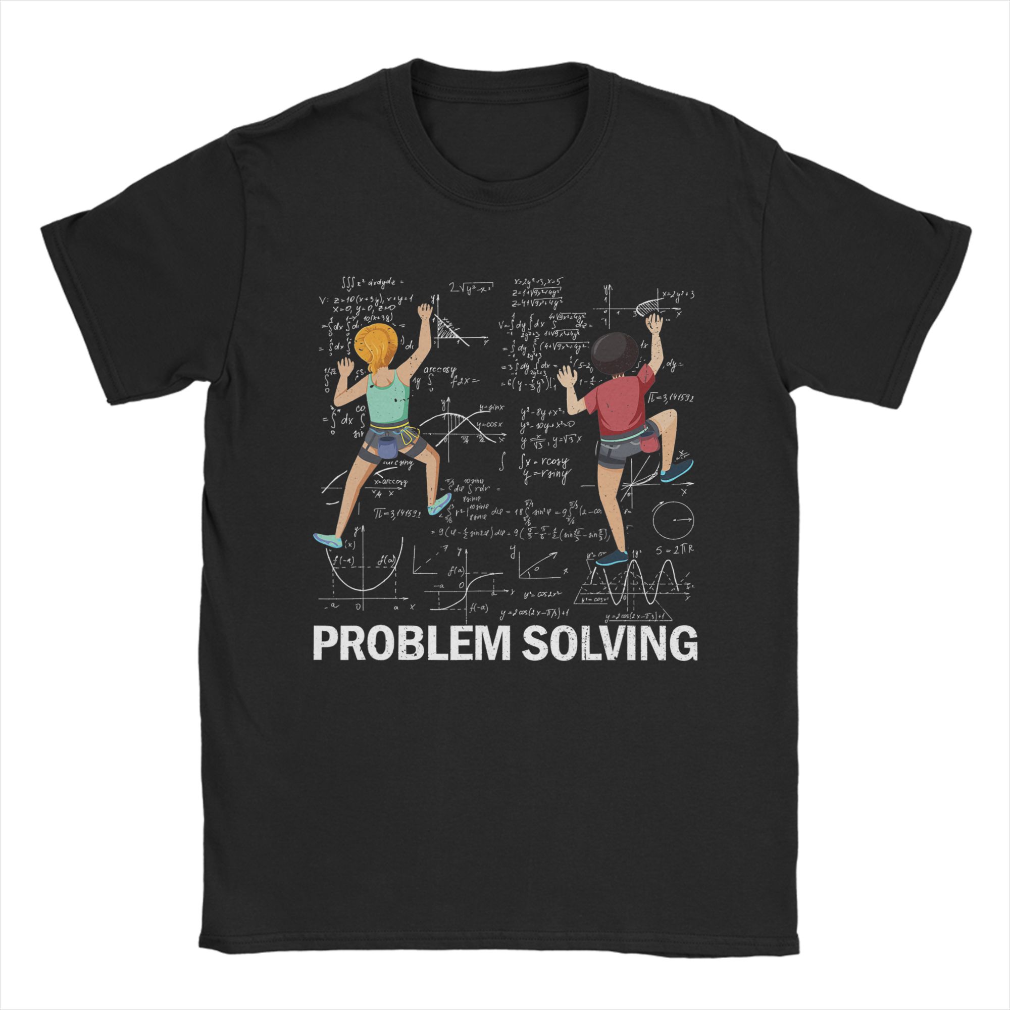 Unisex Problem Solving Climber Rock Climbing T Shirt  Pure Cotton Clothing Vintage Short Sleeve O Neck Tees Unique TShirts S