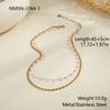 GEMCHIC Women's 18K Gold Plated Stainless Steel Layered Necklace Colorful Beads Starfish Pendant Summer Beach Clavicle Chain