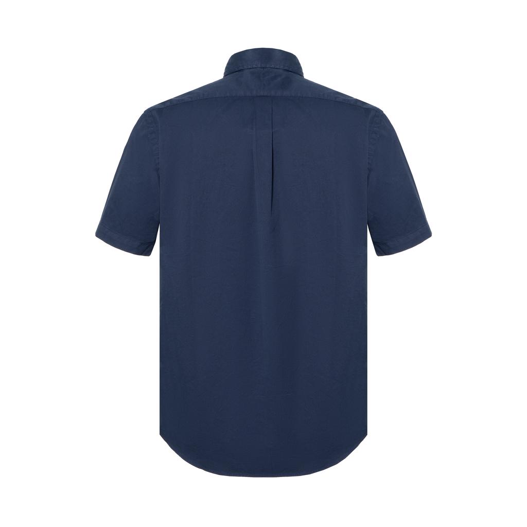 Polo Ralph Lauren Logo Pointed Collar Single-Breasted Short Sleeve Shirt Men shirts Navy-Blue 710914495-006