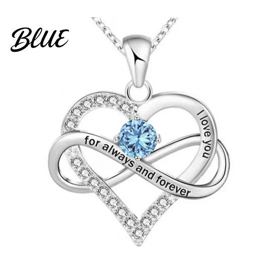 Love Message Necklace Heart for Women Romantic I You Forever