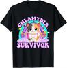 Chlamydien-Überlebende Katze Ausdruck T-Shirt für DamenErwachsene Humorvolles T-Shirt mit einzigartigen Katzenmustern Katzenliebhaber Kleidung