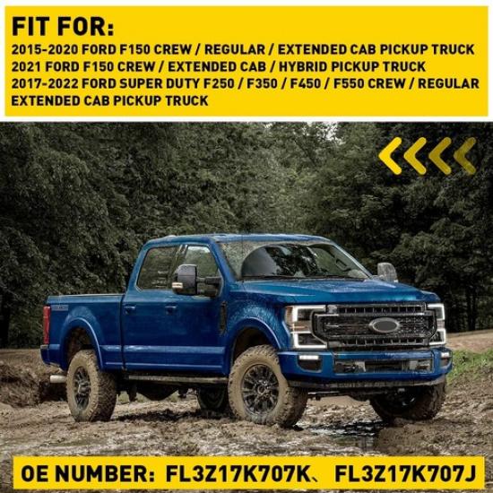 For 2017- FORD SUPER DUTY Mirror Glass Lower Heated Passenger Right RH Side