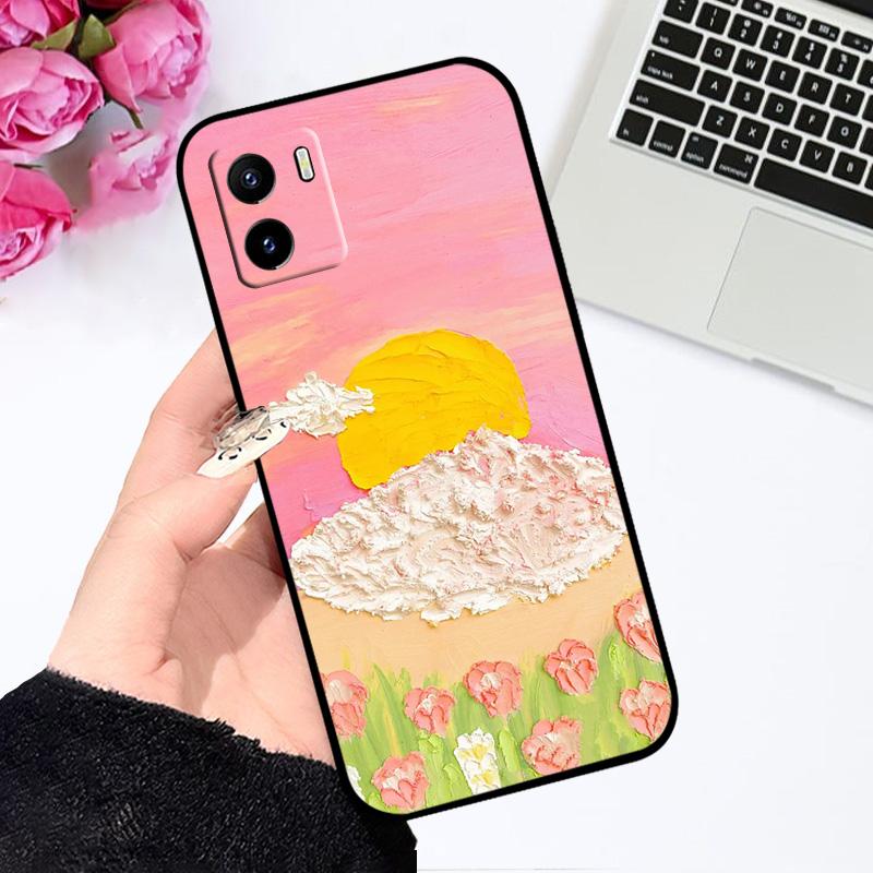 For VIVO Y15s 4G Fundas Case V2139 Y15c Y15a Butterflies Flowers TPU Soft Silicone Thin Phone Cover For Vivo Y15 4G Coque Bumper