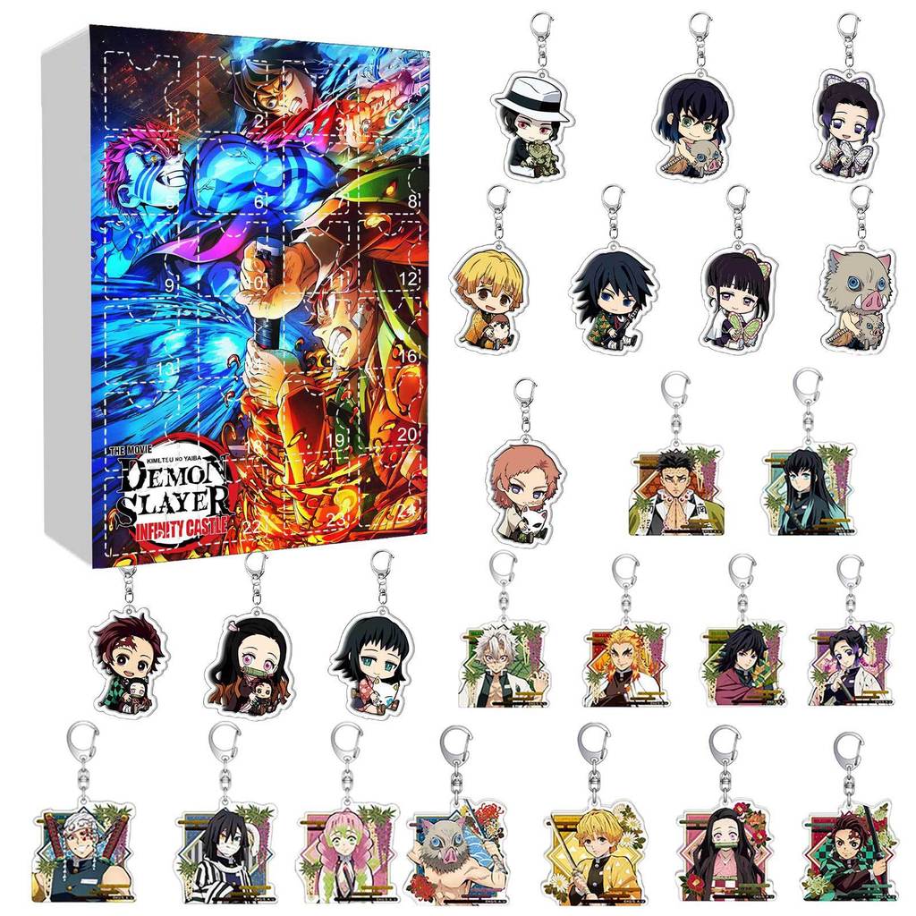 Demon Slayer Christmas Keychain Toy Gift With Acrylic Characters Accessories