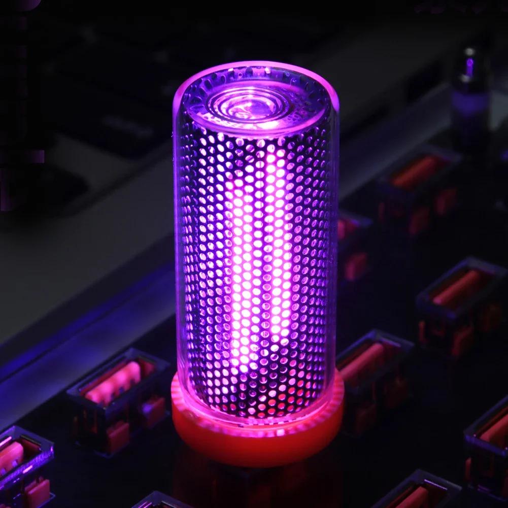 

USB Plug-In Mini Night Light Color-Changing Car/Bedroom Ambient Decor Lamp Bottle Creative with Adjustable Brightness Glass фиолетовый