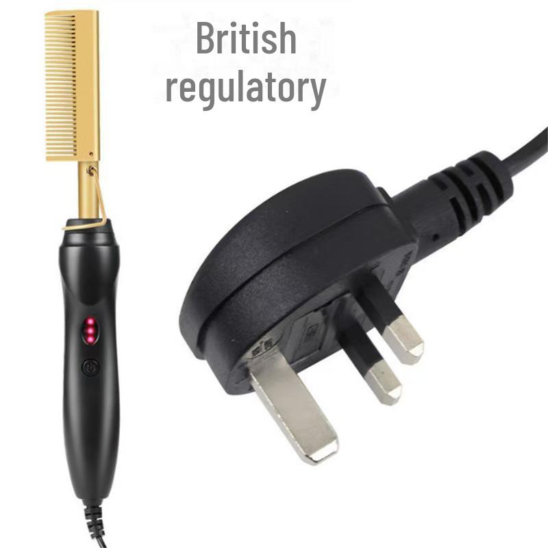 Dvojitý měděný hřeben pro rovnání a kulmování vlasů pro mokré/suché vlasy