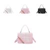 Luxurious Chic Small Square Handbag For Women In Black White Pink Stylish Design