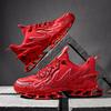 Mens Running Shoes New Flame Printed Luxury Sneakers Trendy Breathe Cushioning Street Sports Fitness Casual Trendy Tennis Shoes