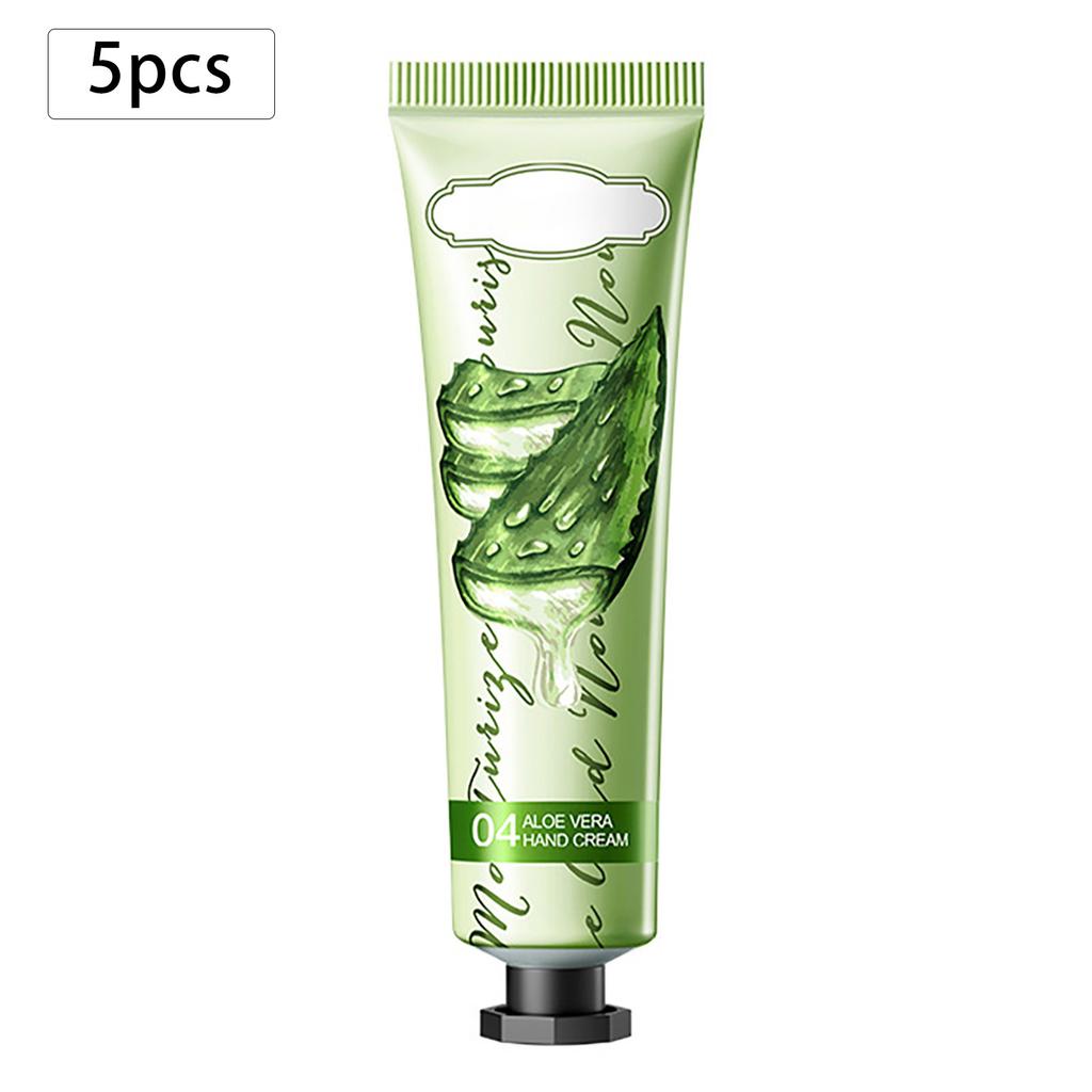 Travel-Size Hand Lotion Gift Set of 5, Moisturizing Cream with Fruity Floral Scents, Nourishing Care for Dry Cracked Hands in Winter