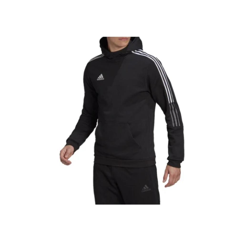 adidas Ss23 Solid Color Logo Print Hoodie Men Hoodies Black GM7341-BLACK