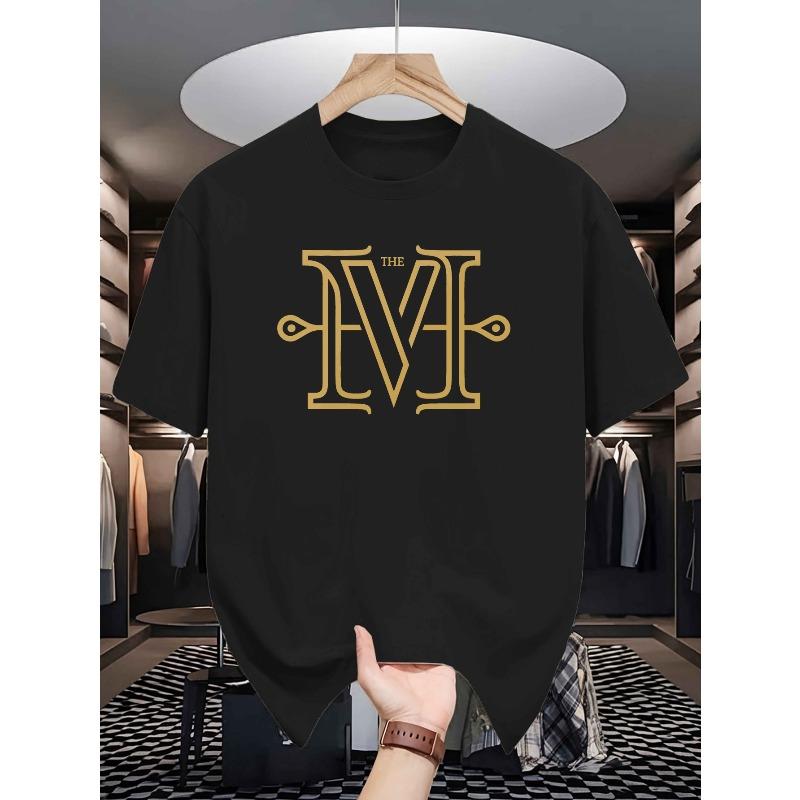 Men'S Summer Short-Sleeve T-Shirts, Stylish And Trendy Printed Casual Shirts for Young Males, Suitable for Spring And Summer with a Round Neck Design