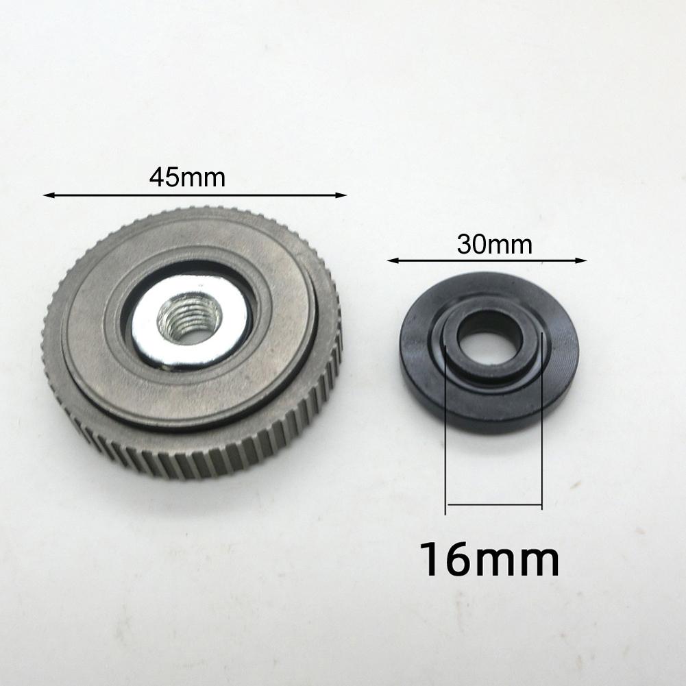 

2pcs/set For M10 Quick Release Grinder Pressing Plate Angle Grinder Flange Nut Set Inner Outer Flange Nut For M10 Shaft.