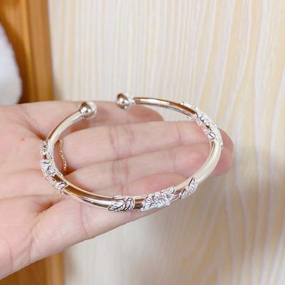 Colorful Silver Bracelet Women's Sterling Silver 9999 Youth Bracelet Gift for Girlfriend Qixi Valentine's Day