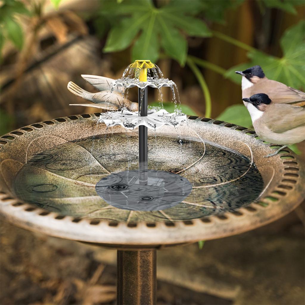 Solar Power  Bird Bath  Water Floating Pond Garden Patio Decor