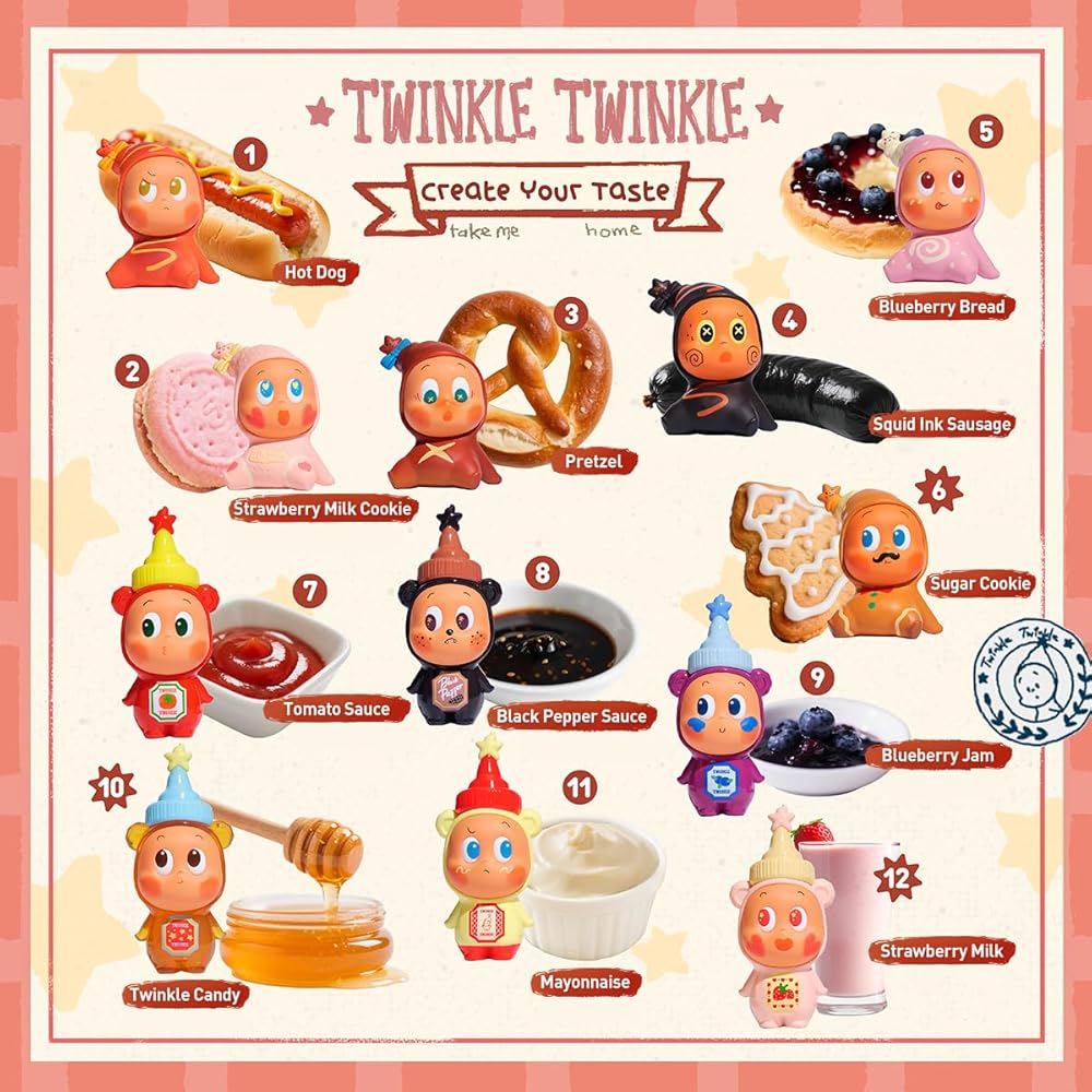 Pop Mart Twinkle Twinkle Create Your Taste Series B Blind Box Figure 1 Piece Premium Soft Vinyl Toy Original Character