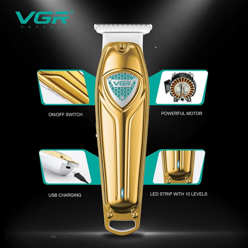 New Electric Hair Clipper with Carved Pattern USB Rechargeable Long-lasting Oil Head Electric Hair Clipper Stainless Steel Washable Blade Hair Clipper