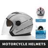Dual Visors Helmet 3/4 Open Face Motorcycle Helmets Dual Visors Men s and Women s Motorbike Half Helmet For Moped Cruiser