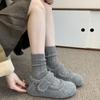 Fashion Winter Trend Women's Warm Plush Lined Round Flat Shoes 2025 Explosions Ankle Strap Casual Solid Color Non-slip Low-top Shoes.