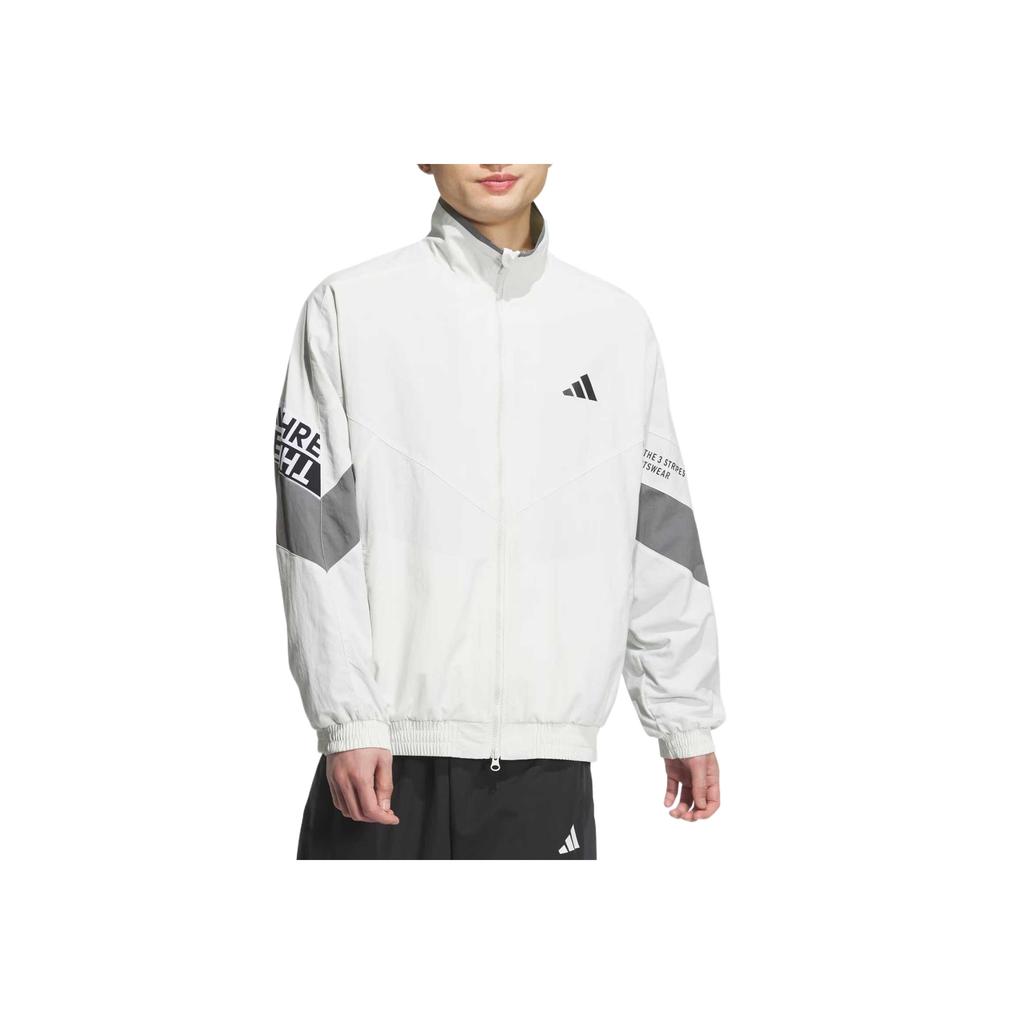 Adidas Wording Pack Casual Classic Simple Retro Loose Collar Breathable Jacket Men Jacket KA1264