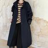 Fashion Trench Coat European Style Stand Up Collar Single Breasted Loose Long Casual Jacket Women Spring Autumn