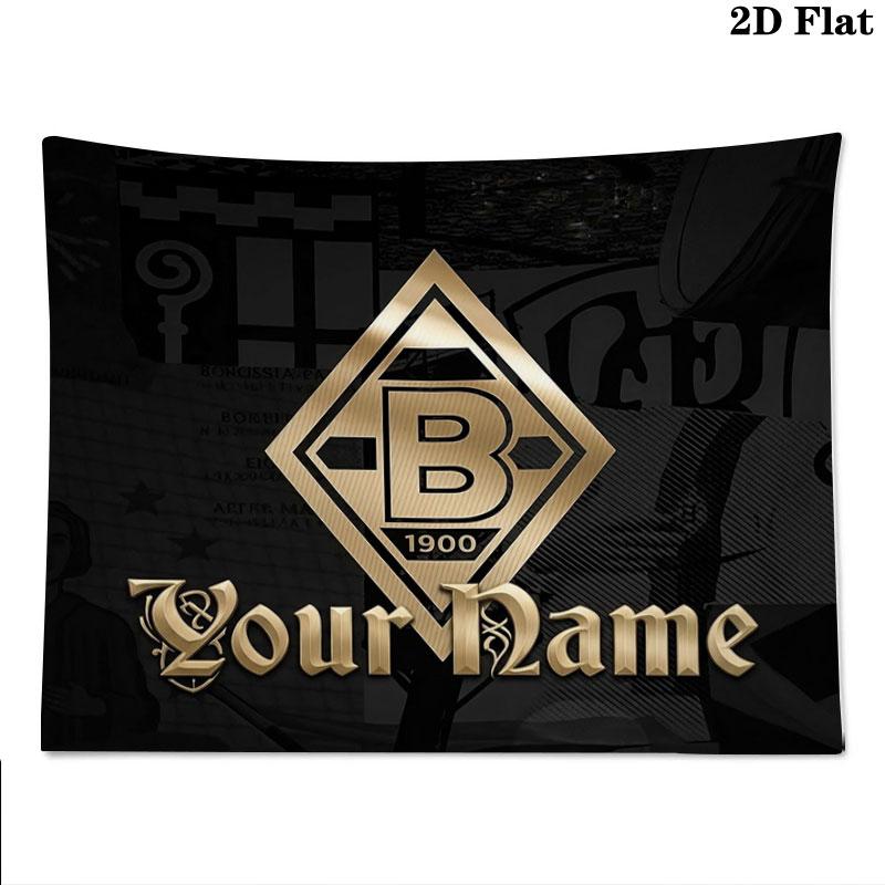 Borussia Custom Name Wall Tapestry Aesthetic Wall Hanging Printed Fabric Blanket Decorative Tapestries for Bedroom Living Room Home Decor