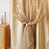 1 ks LOZUJOJU Evropský luxusní zatemňovací zlaté jednobarevné zatemňovací a žakárové průsvitné dvouvrstvé závěsy do ložnice, obývacího pokoje, domácí dekorace