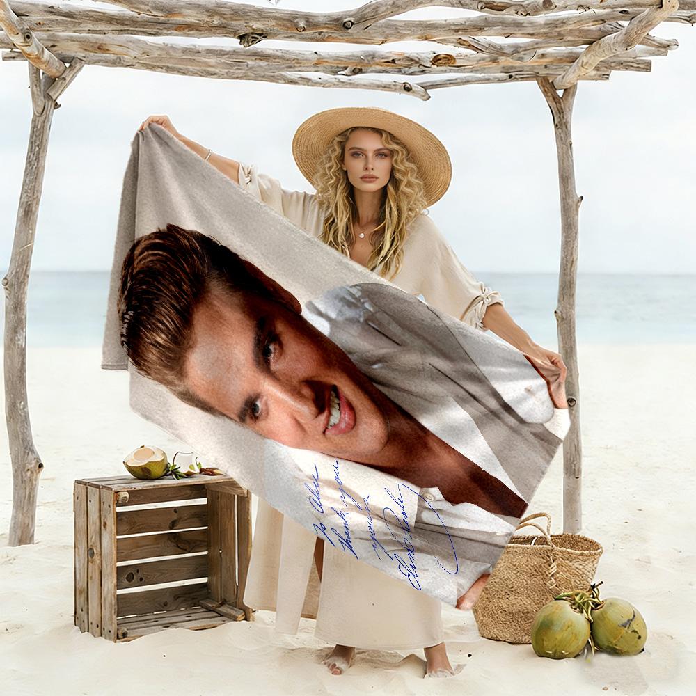 Elvis Presley's Iconic Jacket Beach Towel Quick-Dry Soft Microfiber Comfortable Lightweight