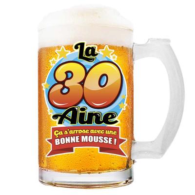 [Q8387] - Bierkrug '30er' (das wird mit einem guten Schaum gefeiert! )  - 14. 5x7. 5 cm