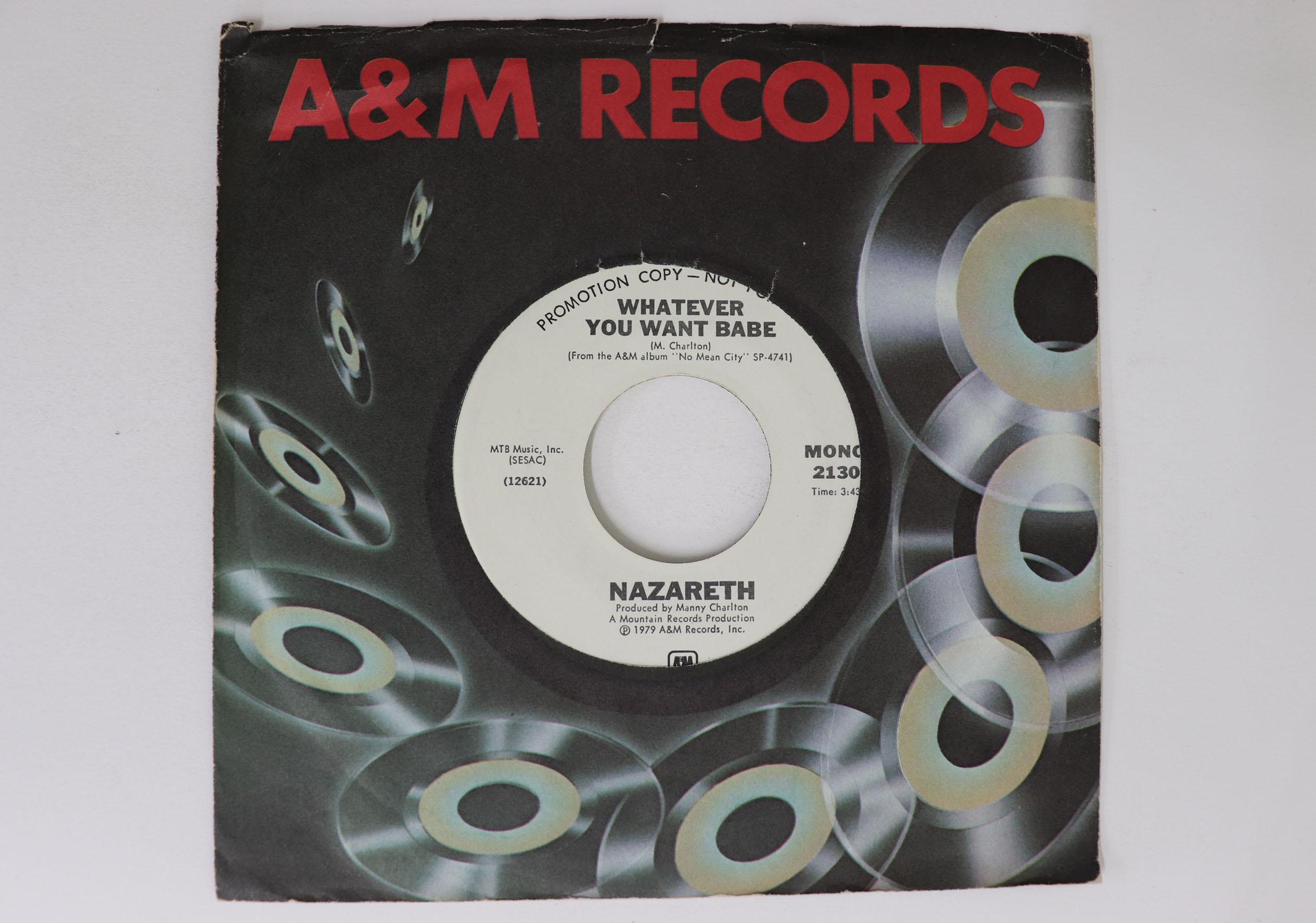 

7inch Record NAZARETH Whatever You Want Babe 2130PROMO AM 1979 US Rock Used