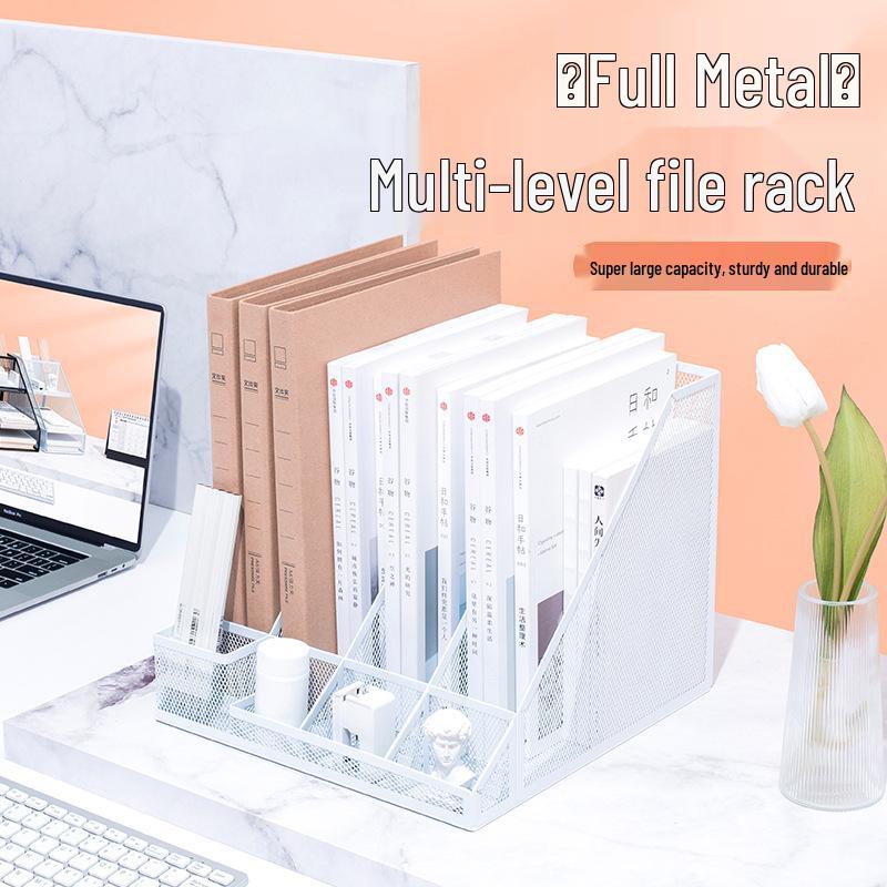 Metal Desktop File and Book Organizer