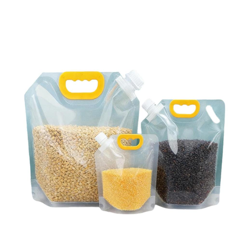 Moisture-Proof & Insect-Resistant Grain Storage Bag - Thick, Transparent & Portable for Household Use