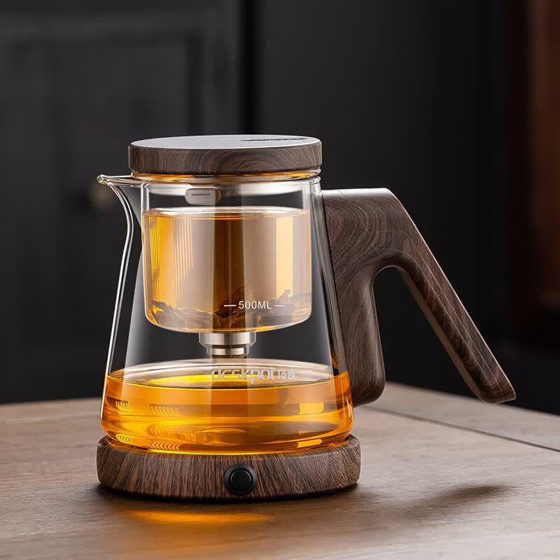 Heat-Resistant Magnetic Glass Teapot