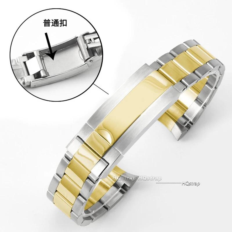 For Rolex SUBMARINER DAYTONA Watch Band Strap Fine-Tuning Pull Button Clasp 316L Stainless Steel Bracelet Watchbands 20mm 21mm