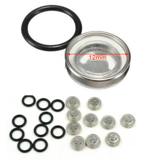 

10 комплектів/лот Головний гальмівний циліндр, резервуар, оглядове скло, мотоциклетна прокладка для мотоциклів, 18 мм 12 мм для Honda Suzuki Kawasaki Harley