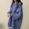 Korean Style Loose Two Piece Sweater Set Women Solid Color Versatile Padded Top Jacket for Spring and Autumn