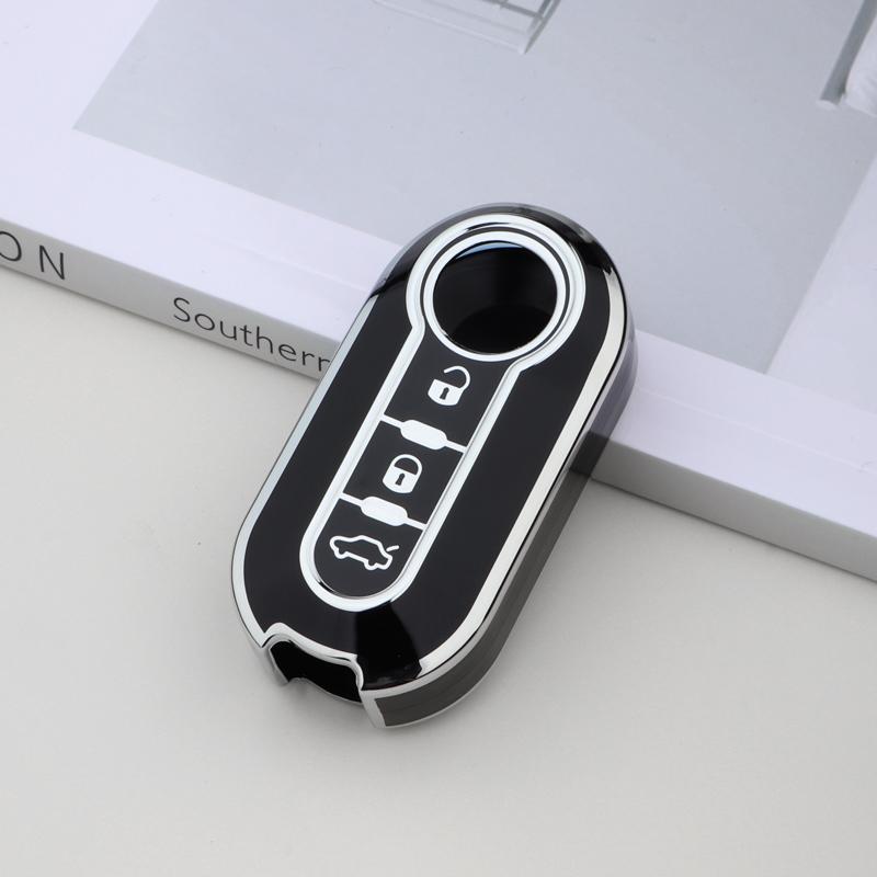Tpu Car Key Cover Case Remote Key Shell Holder For Fiat 500 Ducato Panda Punto Lancia Musa Flip Folding Protecor Accessories