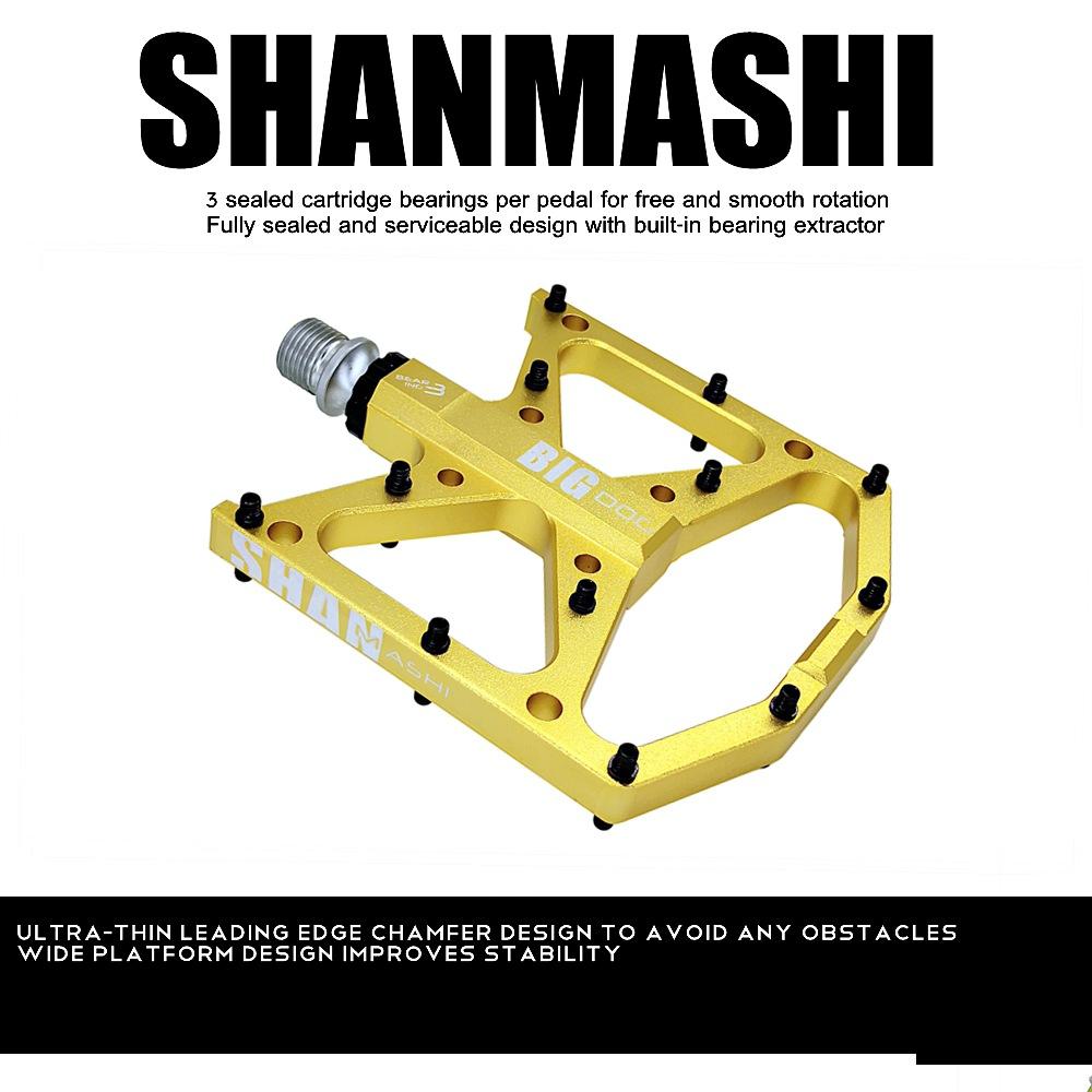 Big dog pedals mountain bike 3 bearing   bicycle bearing wide anti-slip pedals comfortable pedals