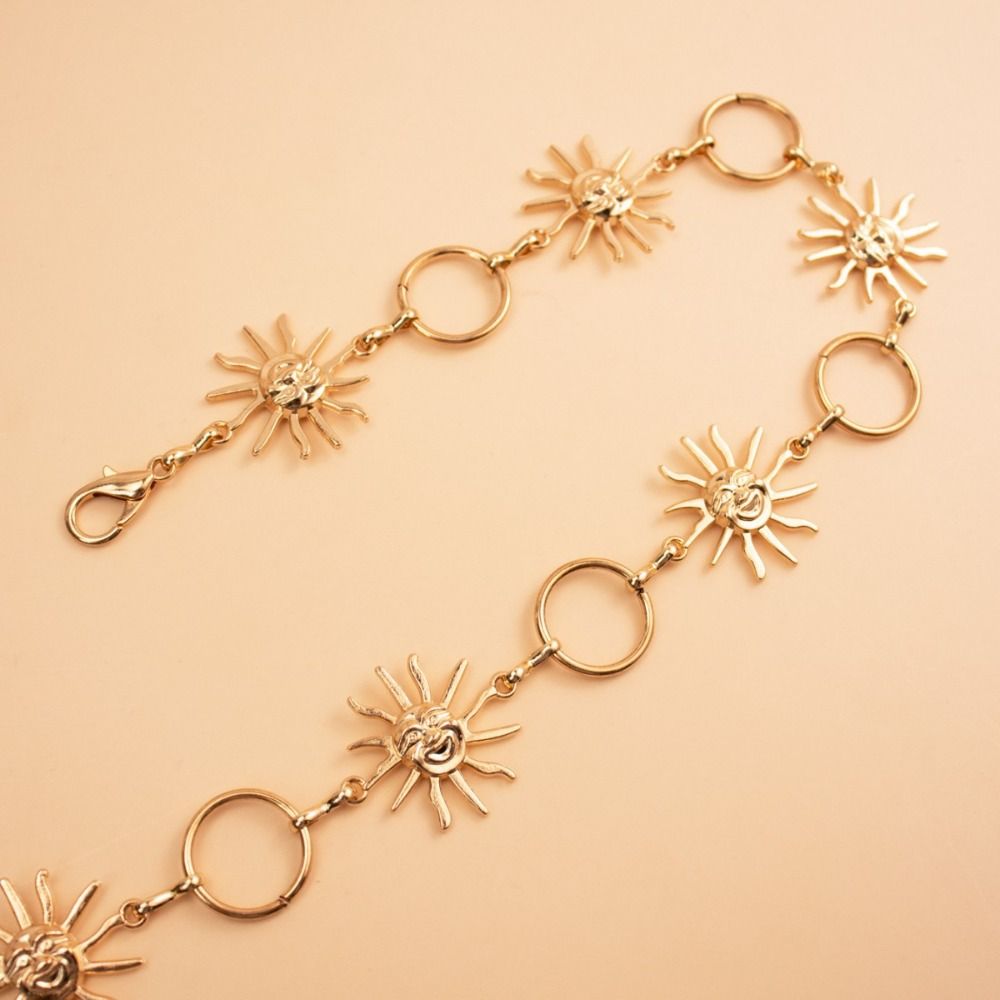 Vintage Woman Chain Belt Gold Dress Cummerbands All-match Punk Waistbands  Clothing Accessories